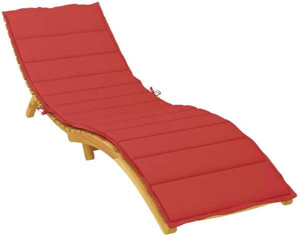 vidaXL Sonnenliegen-Auflage, Oxford-Gewebe rot, 200 x 70 x 3 cm Bild 3