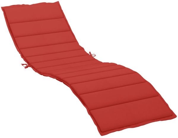 vidaXL Sonnenliegen-Auflage, Oxford-Gewebe rot, 200 x 70 x 3 cm Bild 2