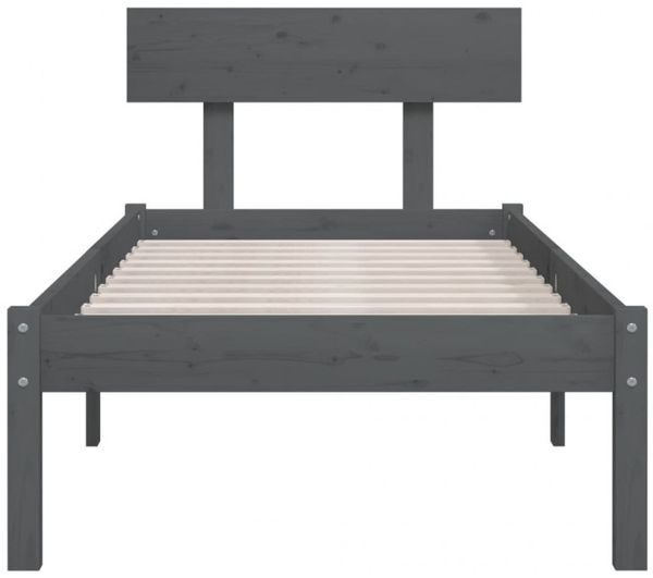 vidaXL Massivholzbett Grau Kiefer 90x190 cm UK Single [810114] Bild 13
