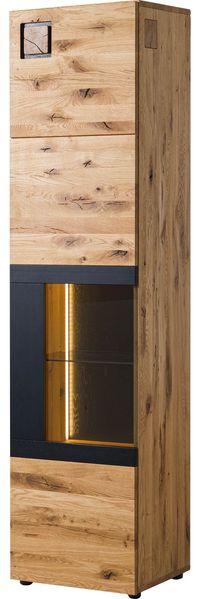 Vitrine Wildeiche 50x43,5x204 natur geölt/lackiert KITZBÜHEL #103