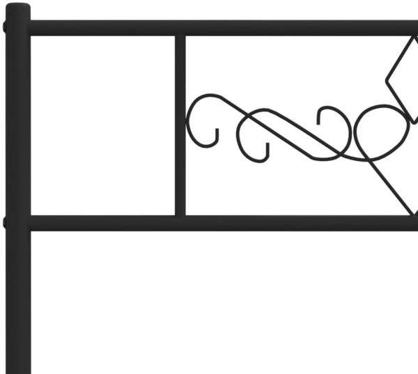 vidaXL Bettgestell mit Kopfteil, Metall, Schwarz, 183x213 cm Bild 7
