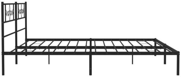 vidaXL Bettgestell mit Kopfteil, Metall, Schwarz, 183x213 cm Bild 5