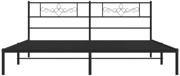 vidaXL Bettgestell mit Kopfteil, Metall, Schwarz, 183x213 cm Bild 4