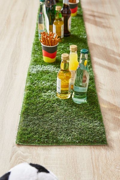 Andiamo Tischläufer Kuba, ideale Tischdeko für Fußball Fans (1-tlg), Kunstrasen, 30/140 cm, natürliche Optik, waschbar