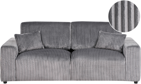 3-Sitzer SANDORA Cord Grau