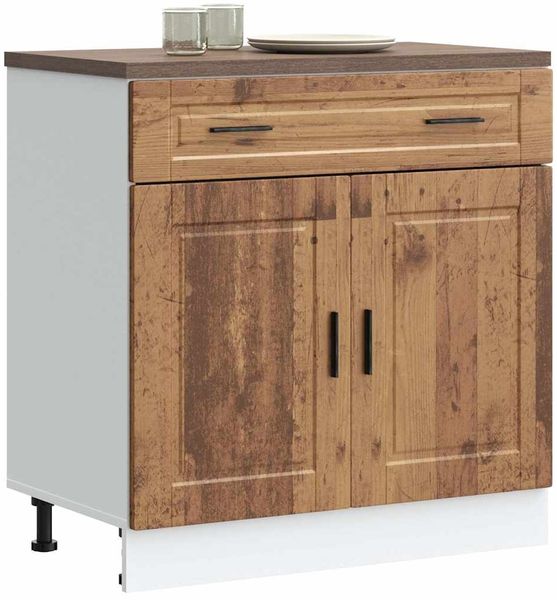 Küchenunterschrank, Buffetschrank Porto Altholz-Optik Holzwerkstoff