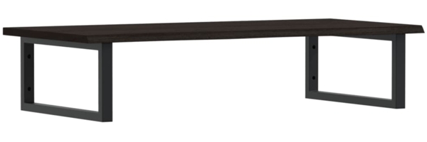 Waschtischplatte mit Halterung Stahl und Massivholz Eiche