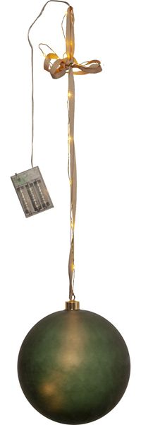 Weihnachtsleuchte Bliss Baumkugel 20 Tautropfen-LEDs Timer grün Ø 20cm