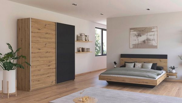rauch Schlafzimmer-Set Monza, mit Schwebetürenschrank Breite 218 cm, Bettanlage in 2 Breiten
