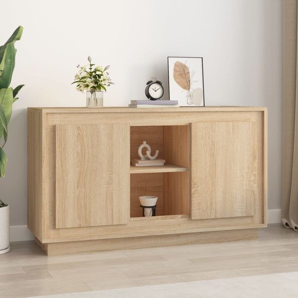 vidaXL Sideboard Sonoma-Eiche 102x35x60 cm Holzwerkstoff 831880