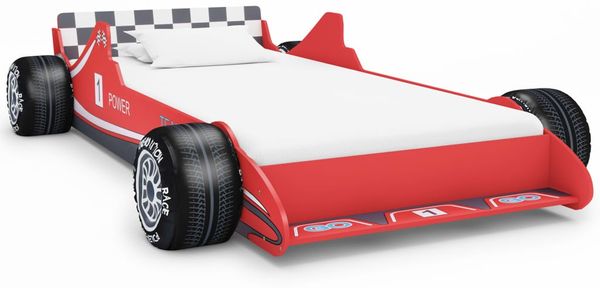 Kinderbett im Rennwagen-Design 90x200 cm Rot