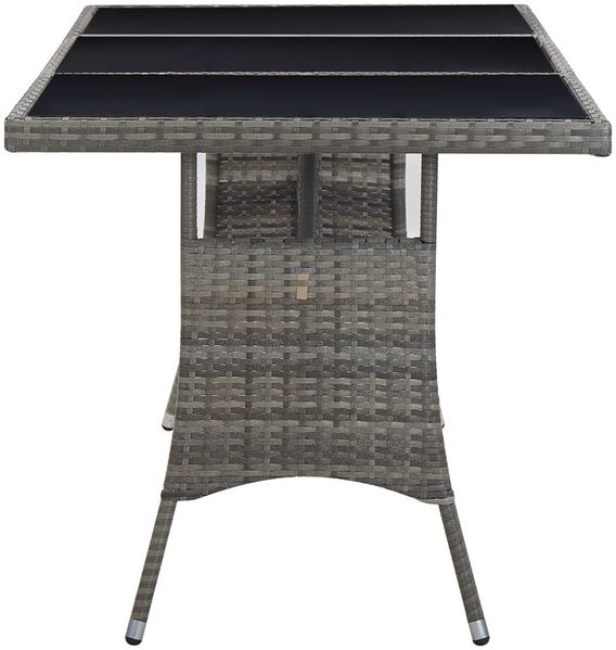 vidaXL Gartentisch Grau 170 x 80 x 74 cm Poly Rattan 318717 Bild 3