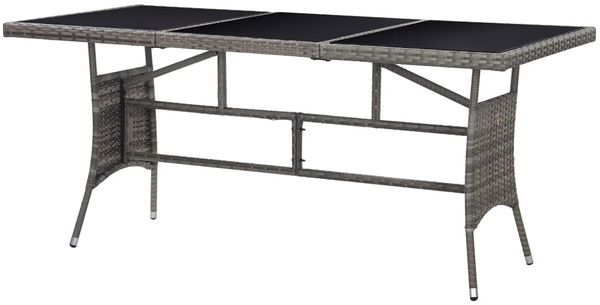 vidaXL Gartentisch Grau 170 x 80 x 74 cm Poly Rattan 318717 Bild 4