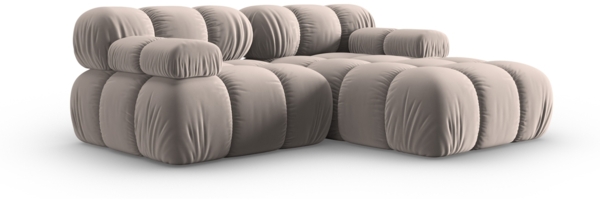 Micadoni Modulares Ecksofa Bellis 3-Sitzer Rechts Samt Bluvel Cappuccino Bild 2