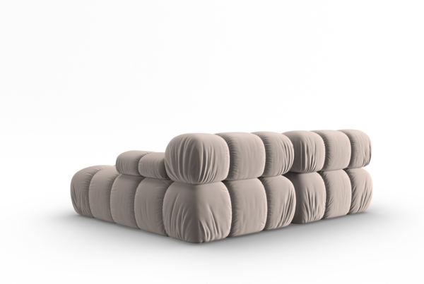 Micadoni Modulares Ecksofa Bellis 3-Sitzer Rechts Samt Bluvel Cappuccino Bild 4