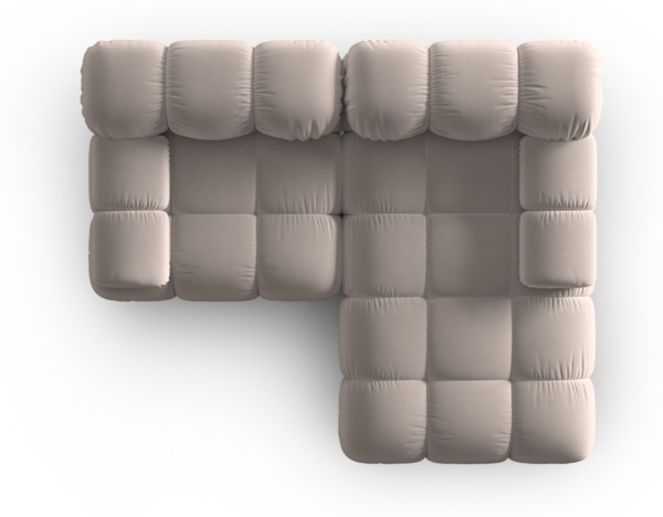 Micadoni Modulares Ecksofa Bellis 3-Sitzer Rechts Samt Bluvel Cappuccino Bild 5