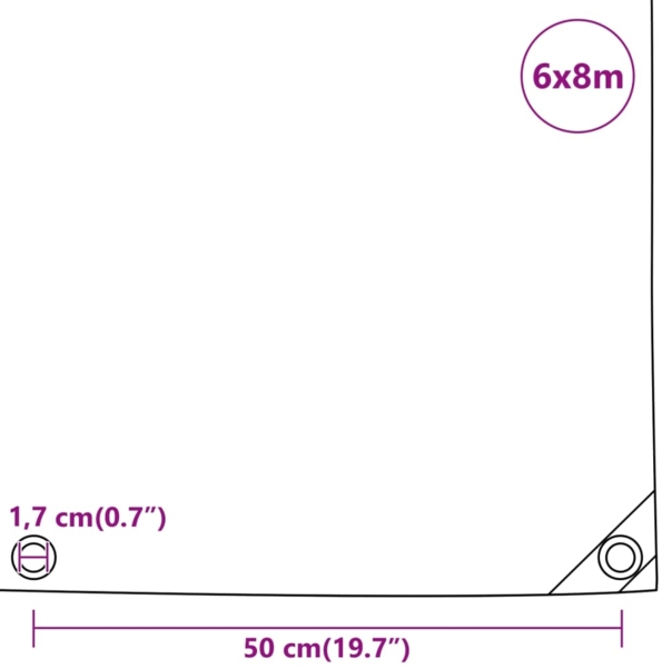 vidaXL Abdeckplane 650 g/m² 6x8 m 151365 Bild 5