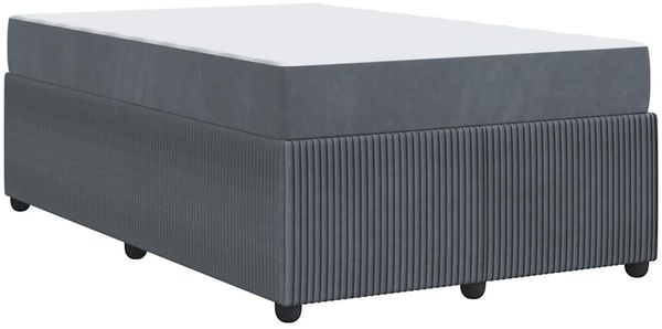 vidaXL Bettrahmen mit Matratze Dunkelgrau 120 x 190 cm Stoff 3398374 Bild 7