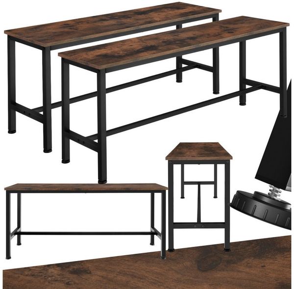 tectake Bank 2er Set Sitzbank, Industrial Style