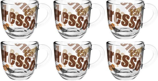 LEONARDO Espressotasse NAPOLI, 6-tlg, Glas, 80 ml, 6-teilig