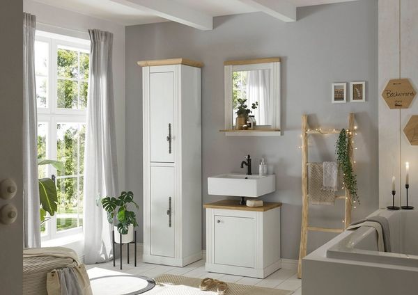 OTTO home Badmöbel-Set WESTMINSTER, Bad im Landhausstil, 3-teiliges Badezimmer, (3-St)