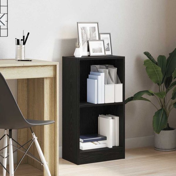 vidaXL Bücherregal Schwarz Eichen-Optik 40x24x76 cm Holzwerkstoff 862000