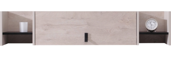 Hängeschrank Cinga 12 (Farbe: Schwarz / Eiche + Beige)