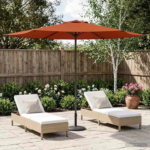 vidaXL Garten-Schirm mit Fuß 300 x 300 cm Polyester Rechtwinklig 42036198