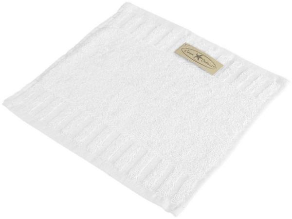 Casa Colori Gästehandtuch Uni, Frottier (1-St), Hohe Farbbrillanz, Einfache Pflege, weiß