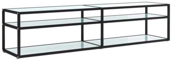 vidaXL TV-Schrank Weiß Marmor-Optik 180x40x40,5 cm Hartglas 331724