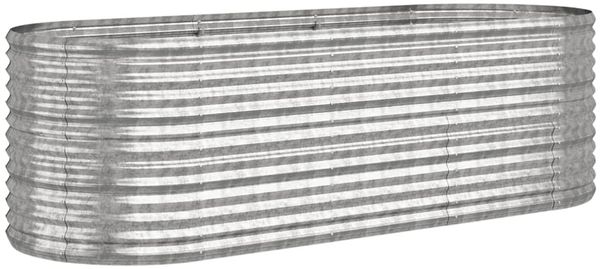 vidaXL Hochbeet Verzinkter Stahl 224x80x68 cm Silbern 318957 Bild 2