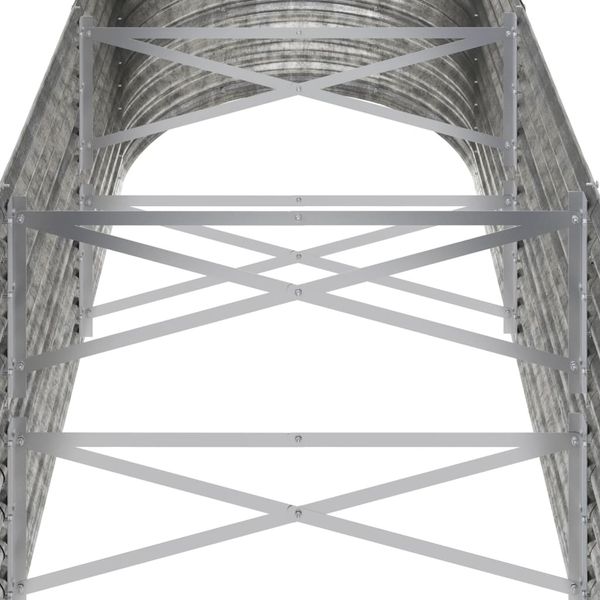 vidaXL Hochbeet Verzinkter Stahl 224x80x68 cm Silbern 318957 Bild 5