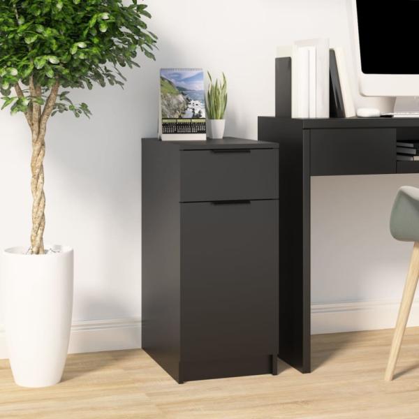 vidaXL Büroschrank Schwarz 33,5x50x75 cm Holzwerkstoff 811503