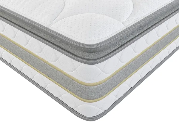 Vente-unique - CANTERBURY Mattress and bed base set StoffStoff Weiß - B 140 cm x H 31 cm29 cm x L 190 cm Bild 6