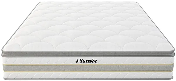 Vente-unique - CANTERBURY Mattress and bed base set StoffStoff Weiß - B 140 cm x H 31 cm29 cm x L 190 cm Bild 4