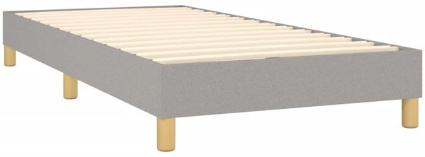 vidaXL Polsterbett, Stoff, 25,0 cm, Hellgrau, 90x190 cm, Natur Bild 4