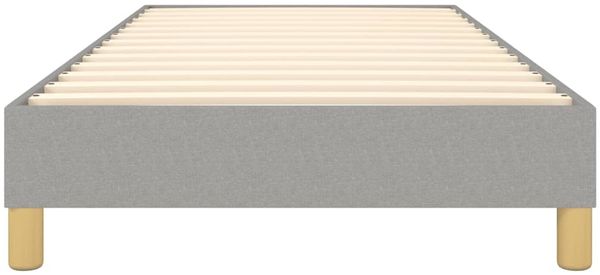 vidaXL Polsterbett, Stoff, 25,0 cm, Hellgrau, 90x190 cm, Natur Bild 5
