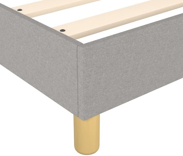 vidaXL Polsterbett, Stoff, 25,0 cm, Hellgrau, 90x190 cm, Natur Bild 7