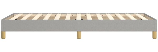 vidaXL Polsterbett, Stoff, 25,0 cm, Hellgrau, 90x190 cm, Natur Bild 6