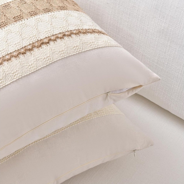 Kaket Kissenbezug Boho-Stil Dekoration, weicher Kissenbezug aus Baumwoll-Leinen-Weberei, (2 Stück), Weben Bild 3