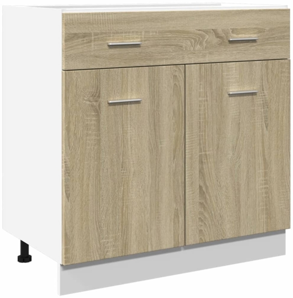vidaXL Schubunterschrank Lyon Sonoma-Eiche 80x46x81,5 cm Holzwerkstoff 849615