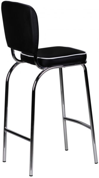 Barstuhl American Diner 50er Jahre Retro Schwarz Weiß Bild 6