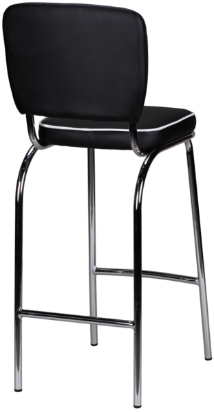 Barstuhl American Diner 50er Jahre Retro Schwarz Weiß Bild 7
