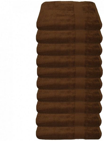 Julie Julsen Gästehandtücher 10-Gästehandtücher-Schokobraun-Gästetuch 30 x 50 cm, Baumwolle (10-St)