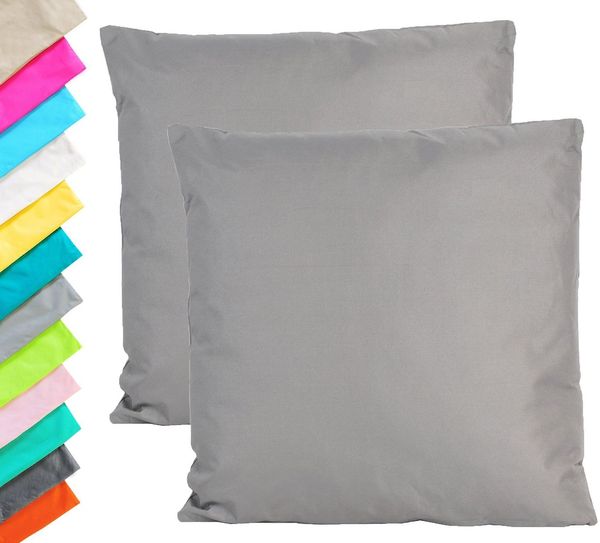 JACK Dekokissen 2x Outdoor Lounge Kissen 45x45 cm Dekokissen Set mit Füllung Wasserfest, mit Lotus-Effekt, Robust, Strapazierfähig, für Innen & Außen geeignet