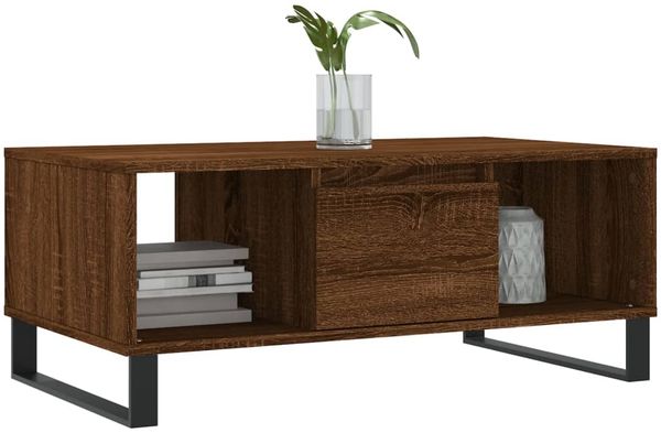 vidaXL Couchtisch Braun Eichen-Optik 90x50x36,5 cm Holzwerkstoff 830603 Bild 3