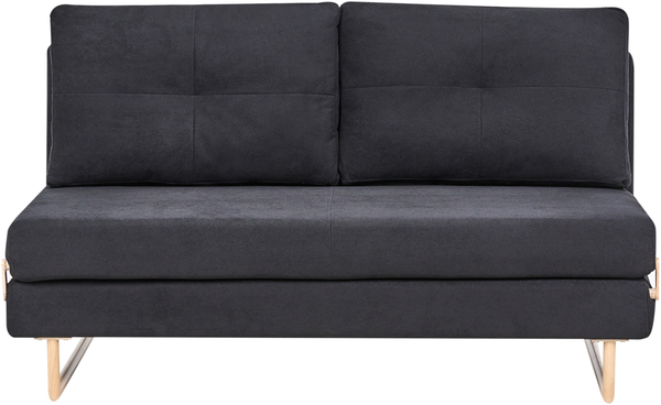 Schlafsofa 3-Sitzer JERSLEV Stoff Schwarz