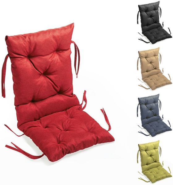 sunnypillow Bankauflage Bankauflage Stuhlkissen viele Farben und Größen zur Auswahl, 50 x 50 x 50 cm rot