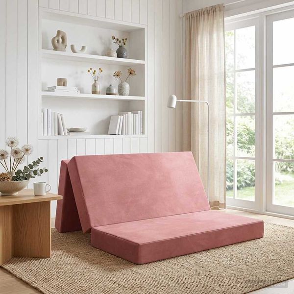 vidaXL Klappsofa Bett 160 x 67 x 45 cm Rosa 900242