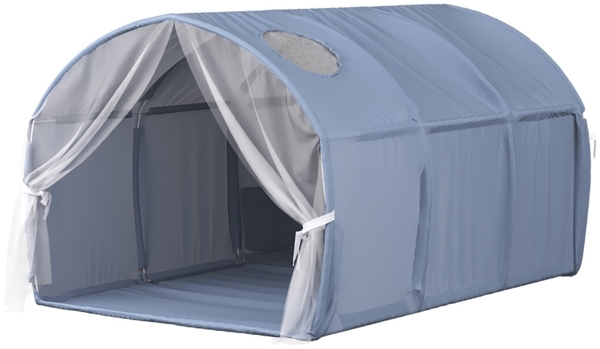 Tunnelzelt Kubby Blau 100 x 80 cm mit Fenster und Netz Vitalispa